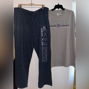 Men's Concepts Sport Navy/Gray NY Yankees T-Shirt & Pants Sleep Set NWT - XXL